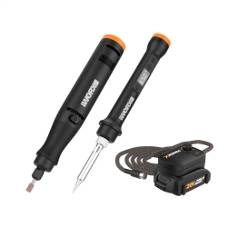 MAKER X KIT WORX WX988 ΕΡΓΑΛΕΙΟ ΕΠΕΞΕΡΓΑΣΙΑΣ ΞΥΛΟΥ - ΜΕΤΑΛΛΟΥ ΑΝΤΑΠΤΟΡΑΣ & ΜΠΑΤΑΡΙΑ
