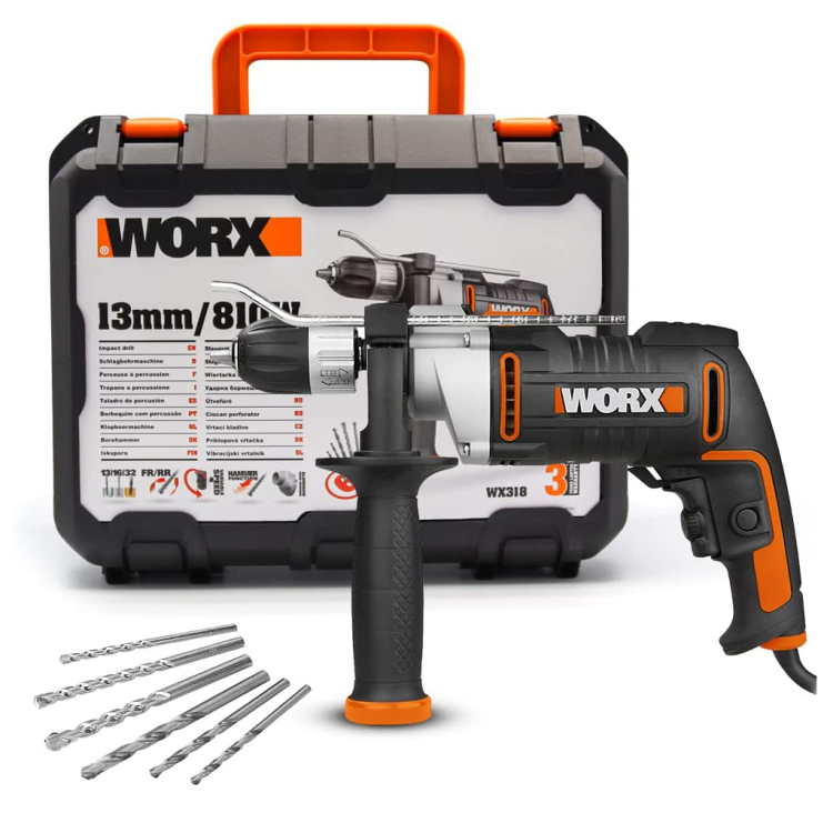 ΚΡΟΥΣΤΙΚΟ ΔΡΑΠΑΝΟ WORX WX318 810W 13mm SPECIAL OFFER