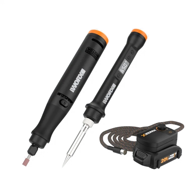 MAKER X KIT WORX WX988 ΕΡΓΑΛΕΙΟ ΕΠΕΞΕΡΓΑΣΙΑΣ ΞΥΛΟΥ - ΜΕΤΑΛΛΟΥ ΑΝΤΑΠΤΟΡΑΣ & ΜΠΑΤΑΡΙΑ